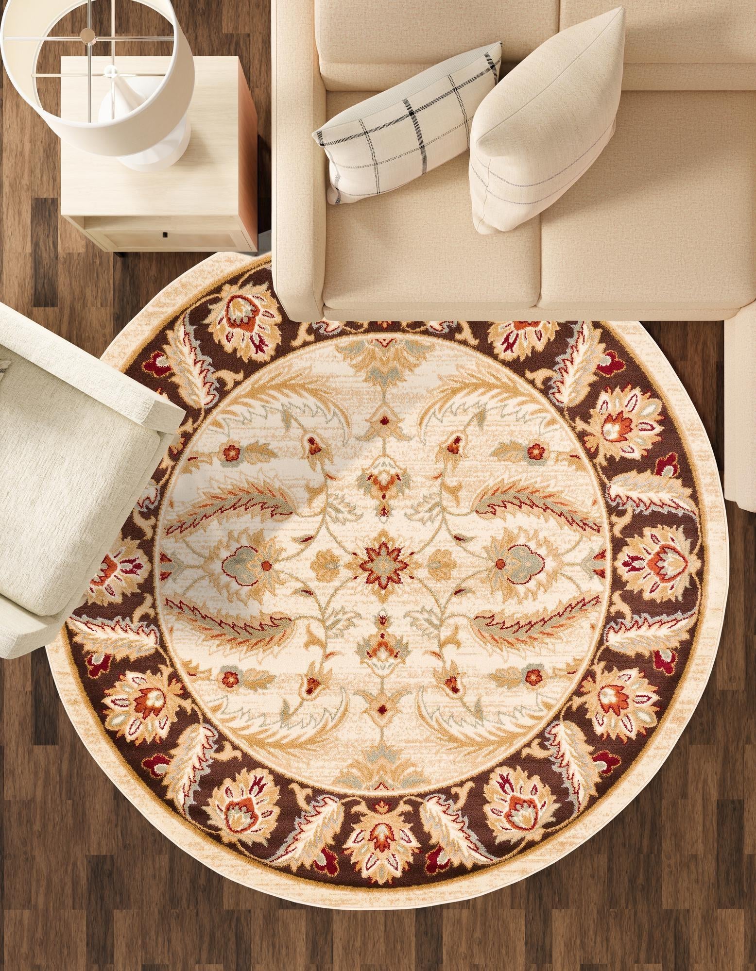 6' x 6' Classic Agra Round Rug