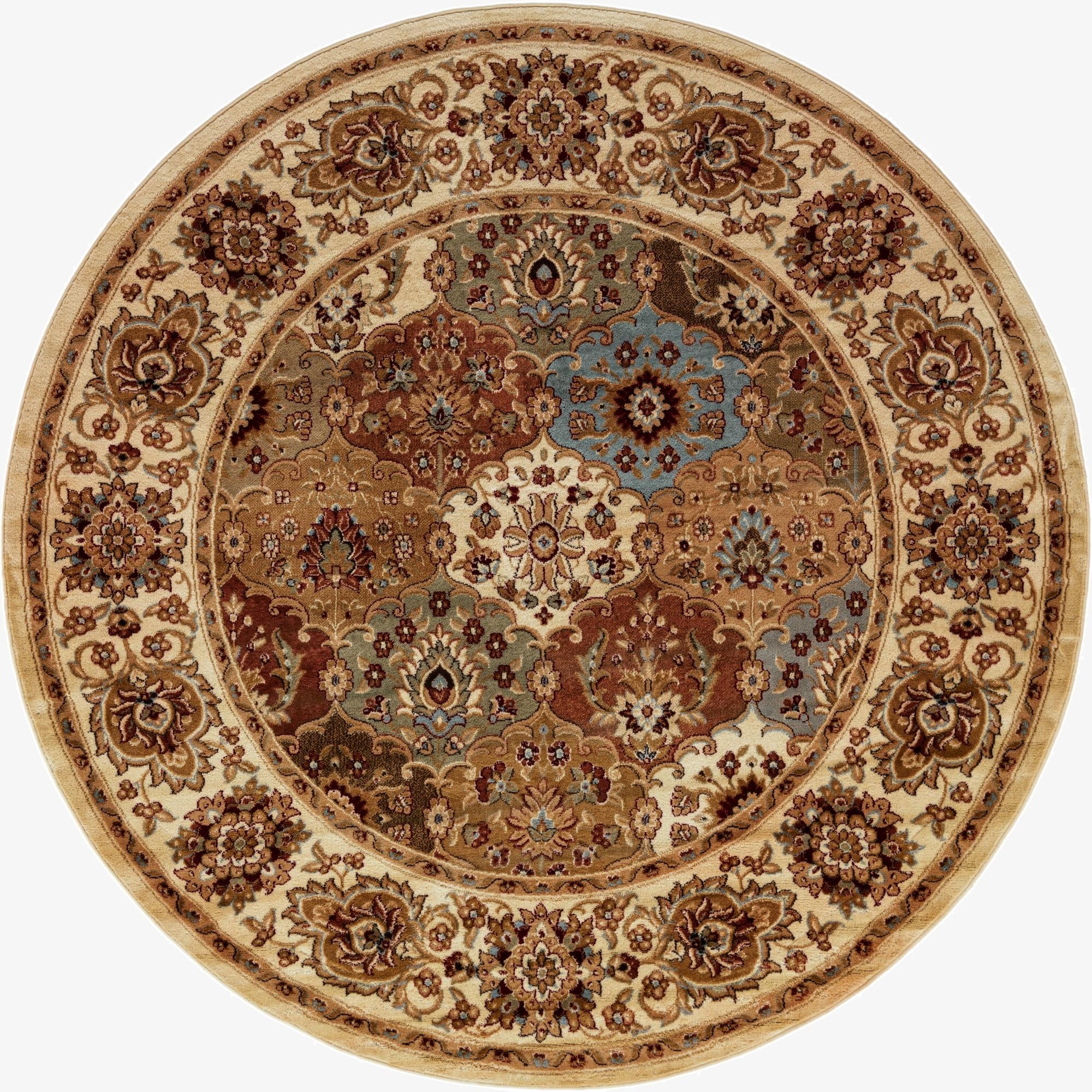 7' 10 x 7' 10 Classic Agra Round Rug