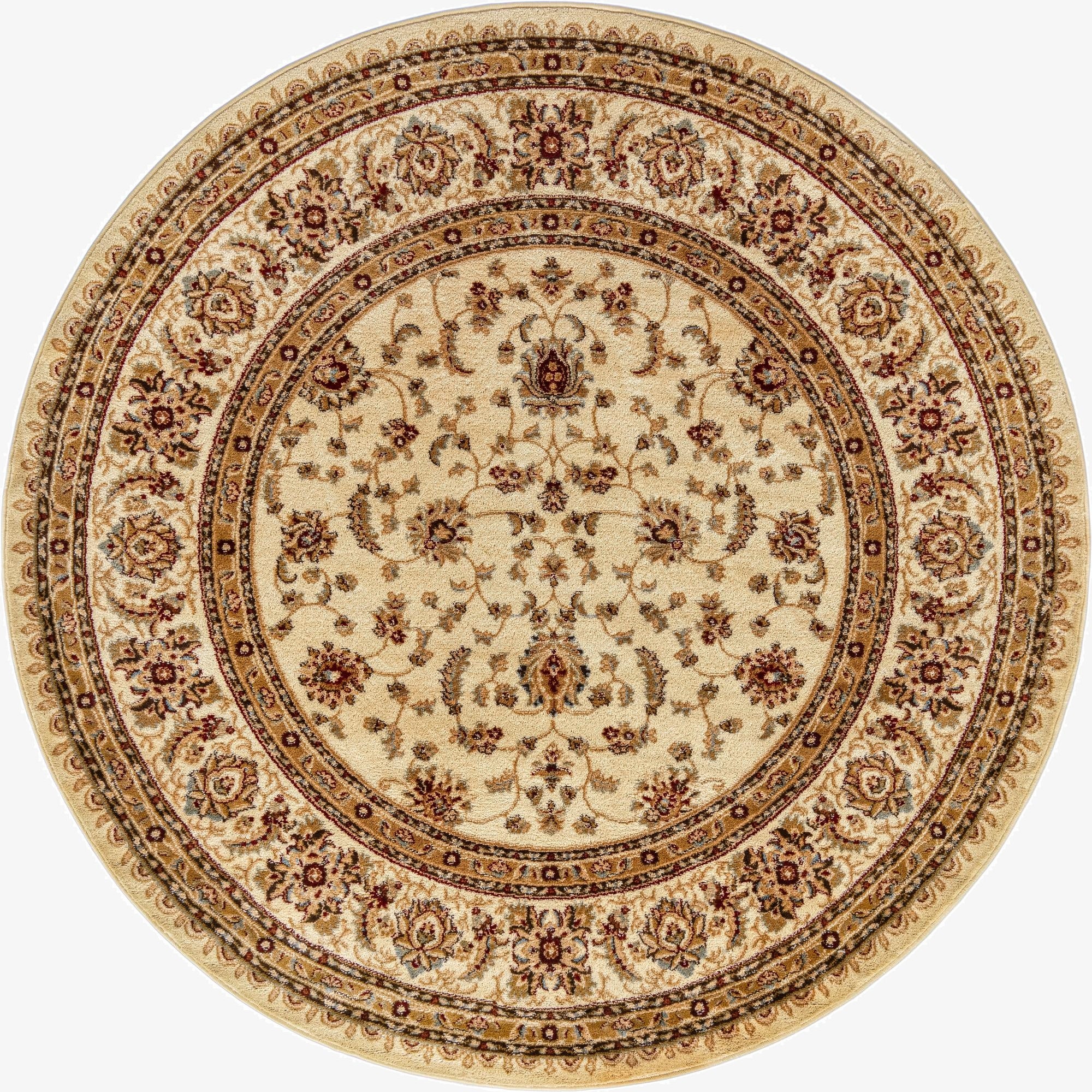 7' x 7' Classic Agra Round Rug