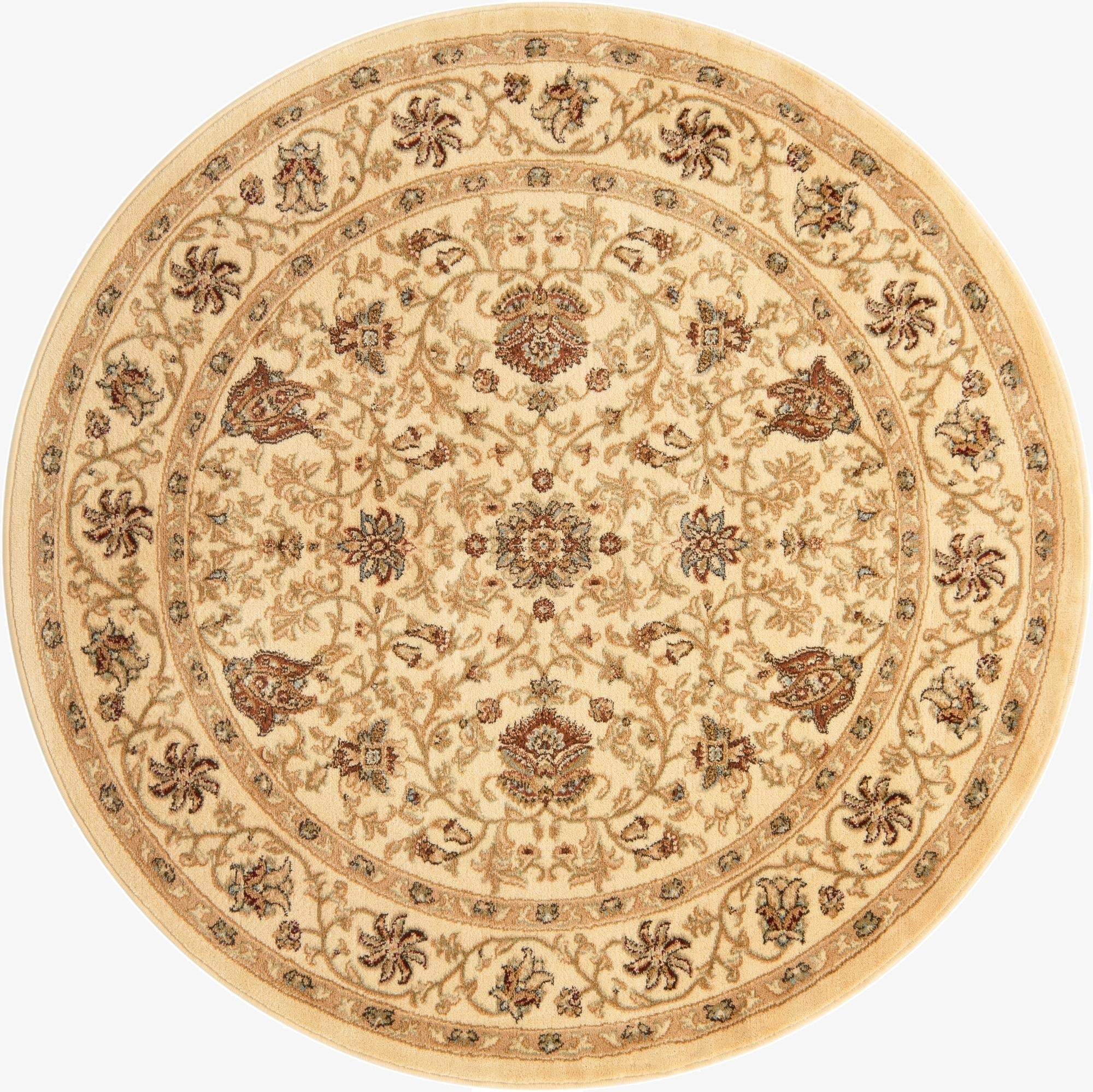 6' x 6' Classic Agra Round Rug