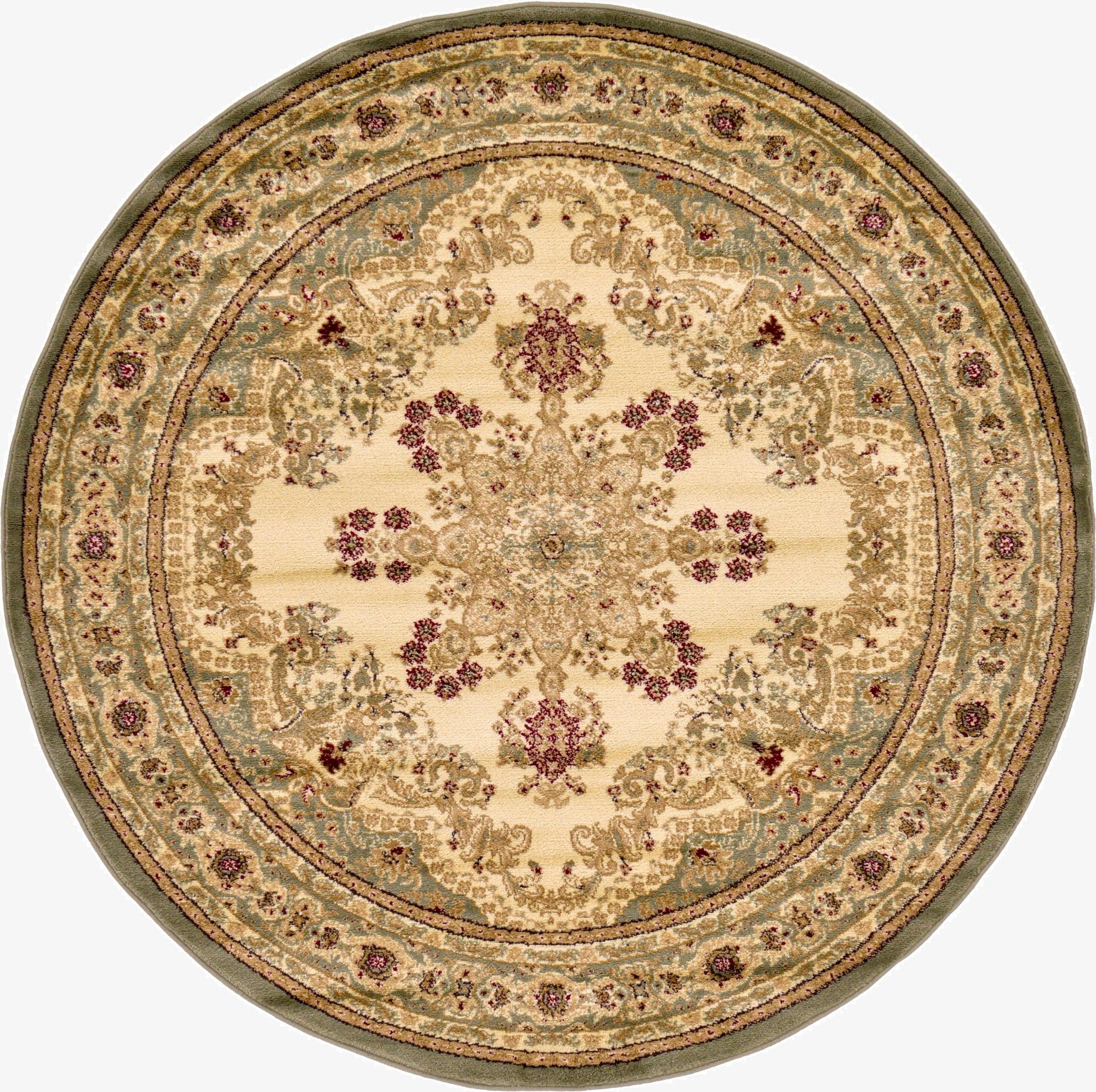 6' x 6' Classic Aubusson Round Rug