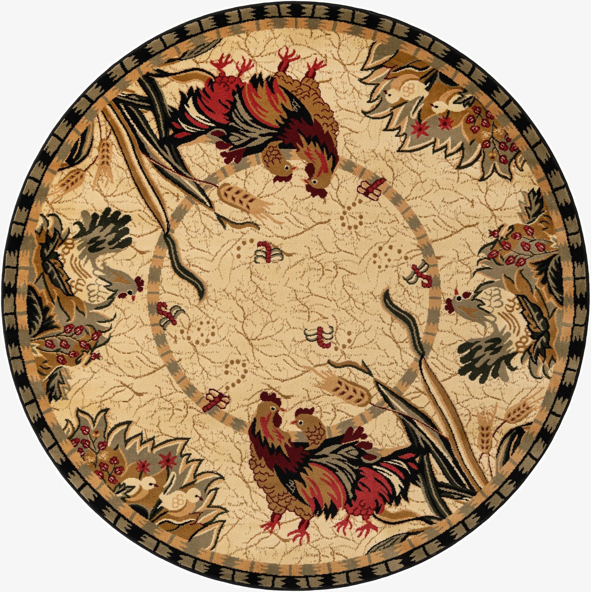 7' x 7' Country Round Rug