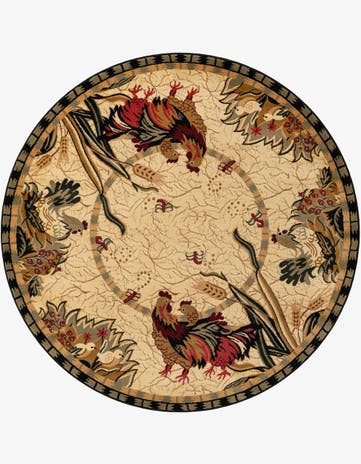 7' x 7' Country Round Rug
