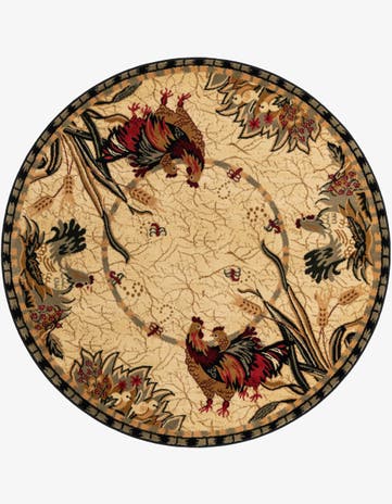 6' x 6' Country Round Rug