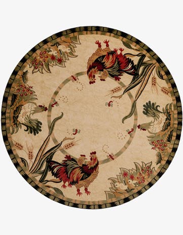 13' x 13' Country Round Rug
