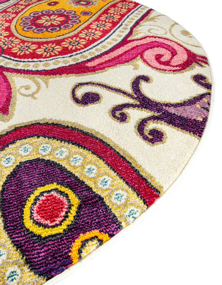 Detail image of 8' x 8' Washable Hyacinth Round Rug