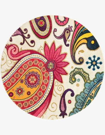 6' x 6' Washable Hyacinth Round Rug