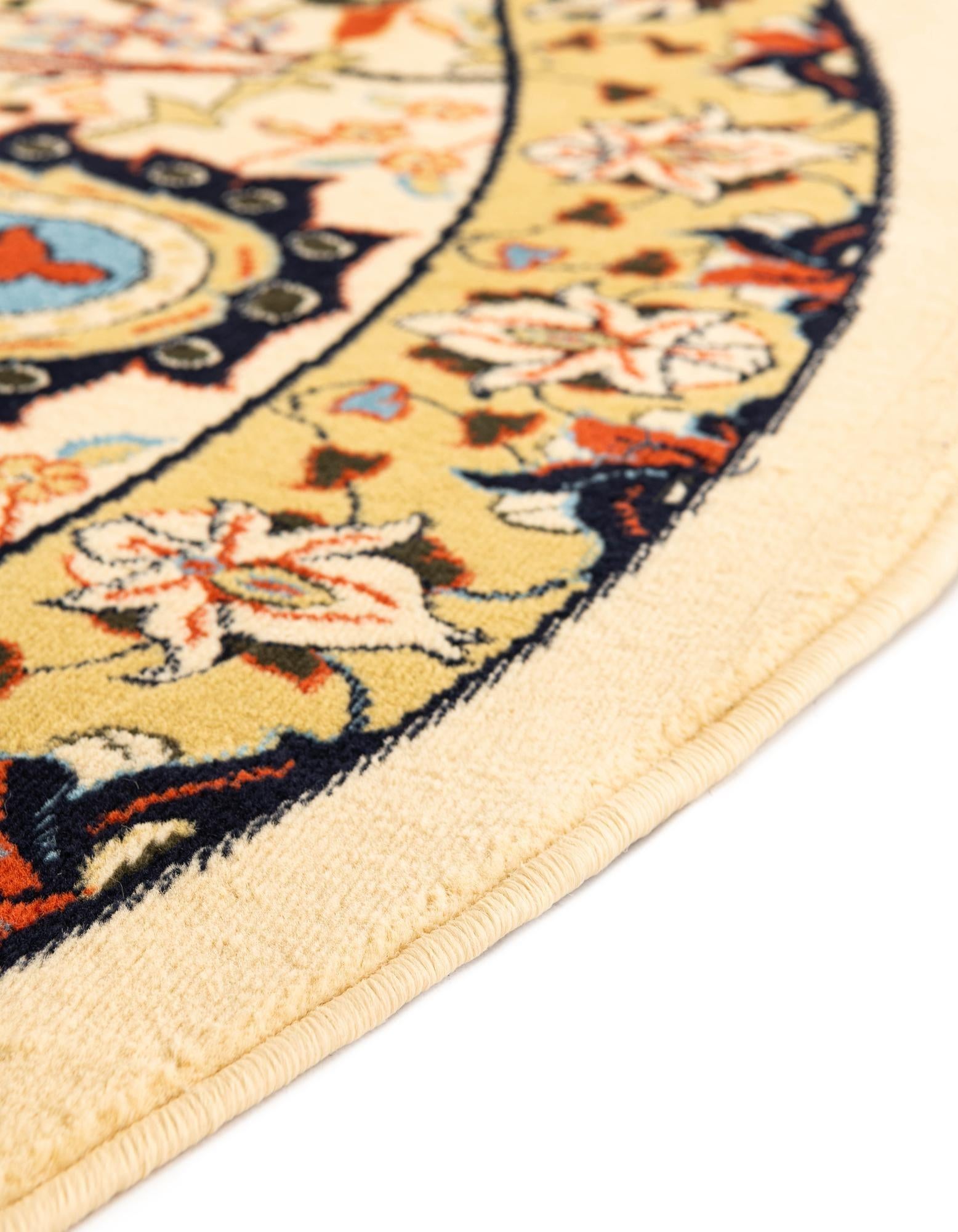 7' 10 x 7' 10 Isfahan Design Round Rug