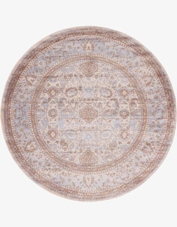 Cream Legacy Round Rug