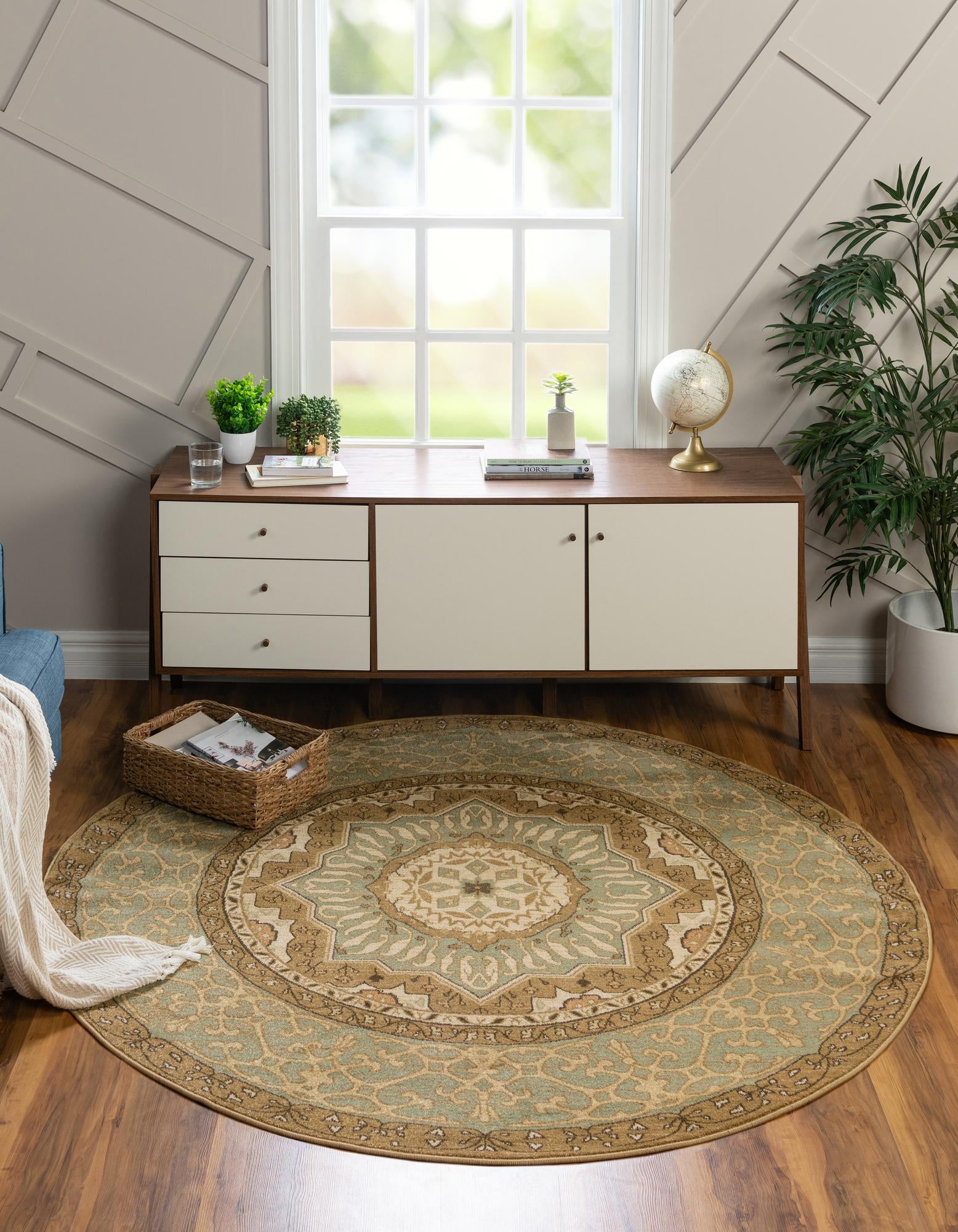 3' x 3' Mamluk Round Rug