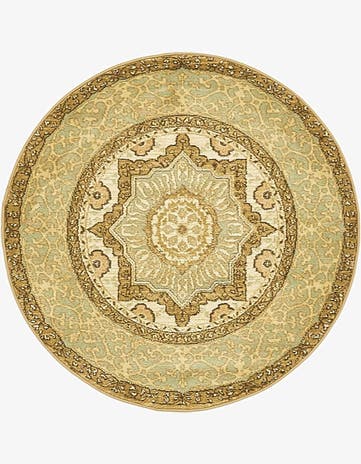 Cream Mamluk Round Rug