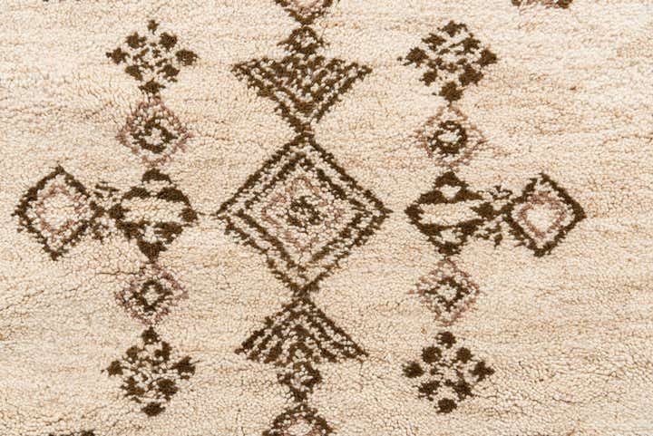 6' 7 x 6' 8 Hand Knotted Moroccan Wool Round Rug