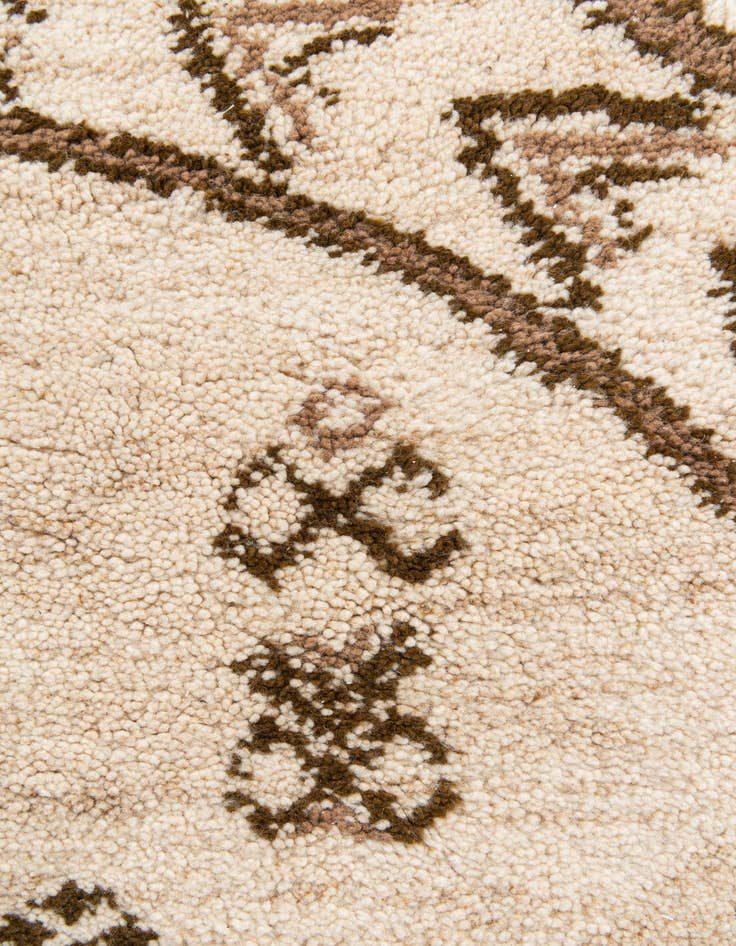Detail image of 6' 7 x 6' 8  Hand Knotted Moroccan Wool Round Rug