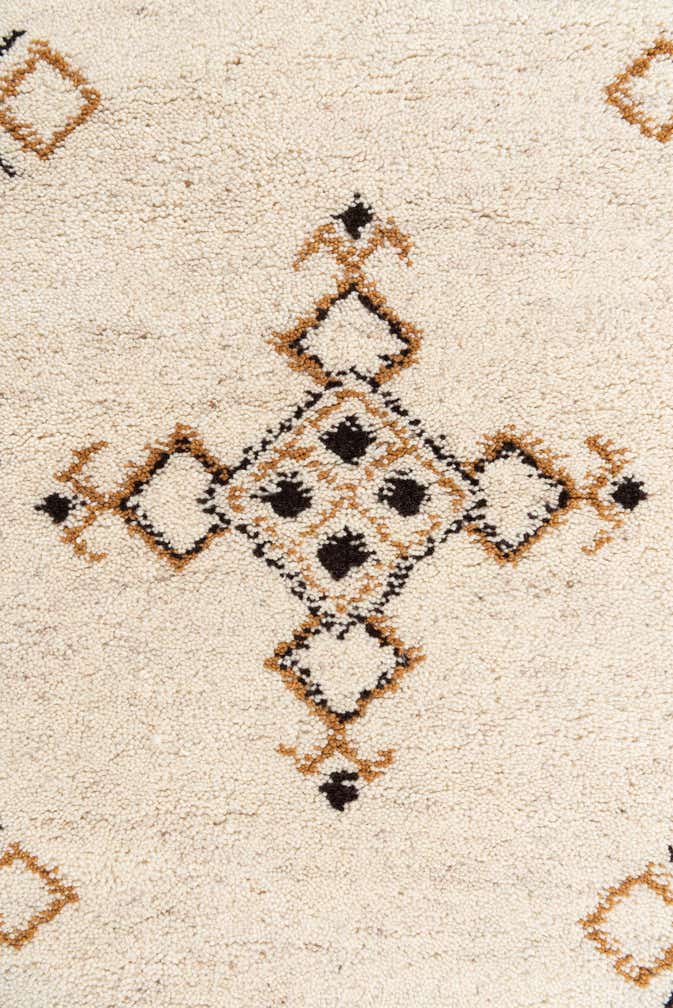 6' 6 x 6' 6 Hand Knotted Moroccan Wool Round Rug