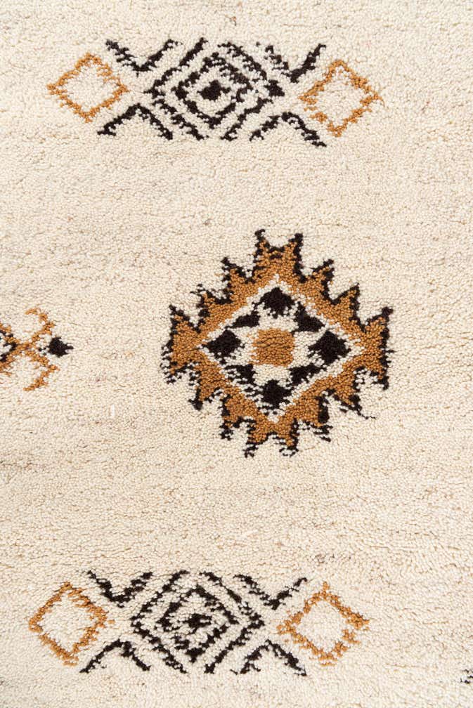 6' 6 x 6' 6 Hand Knotted Moroccan Wool Round Rug