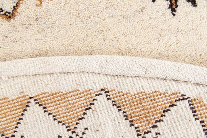 6' 6 x 6' 6 Hand Knotted Moroccan Wool Round Rug