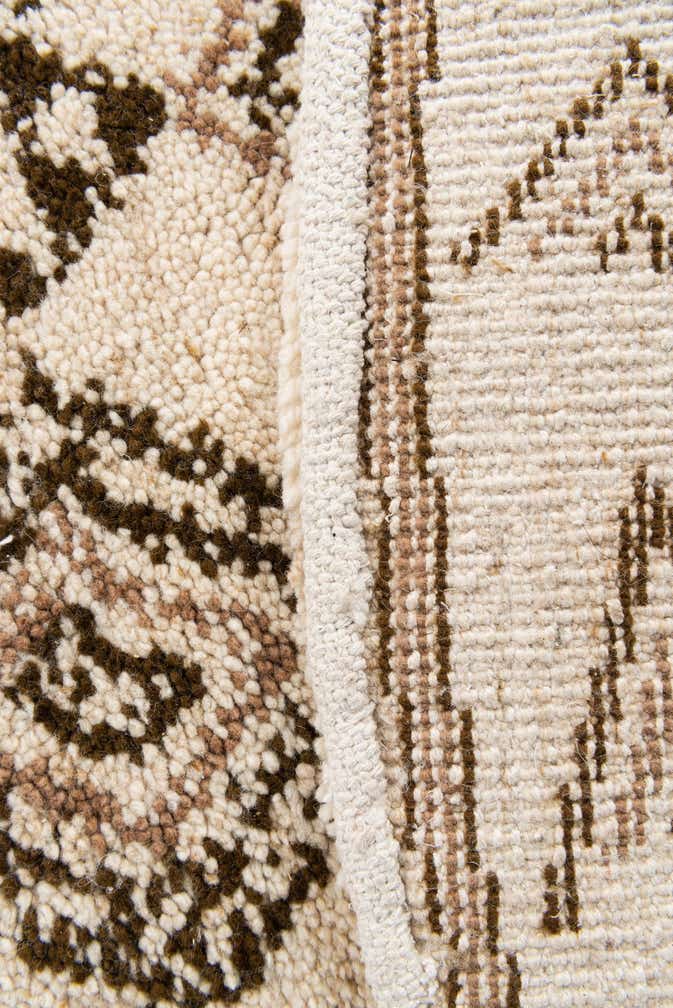 6' 6 x 6' 10 Hand Knotted Moroccan Wool Round Rug