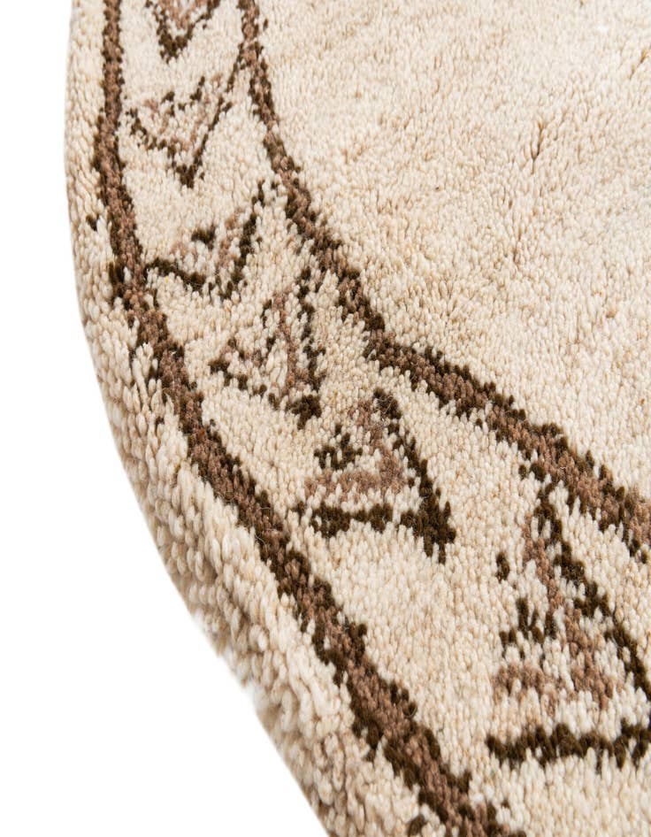 Detail image of 6' 3 x 6' 4  Hand Knotted Moroccan Wool Round Rug