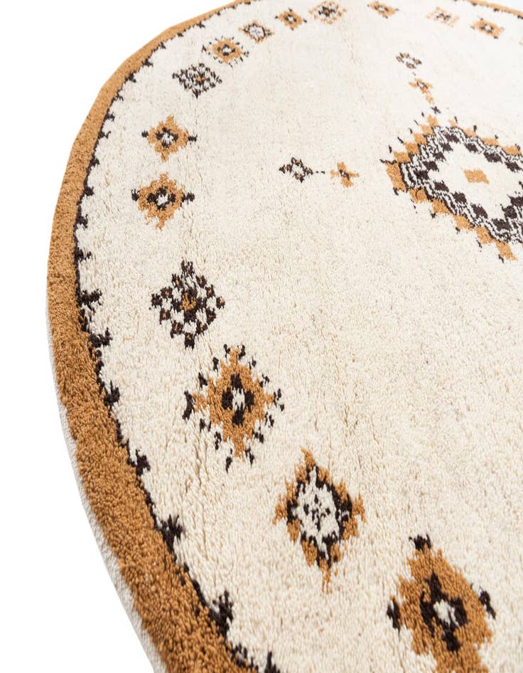 Detail image of 6' 5 x 6' 5  Hand Knotted Moroccan Wool Round Rug