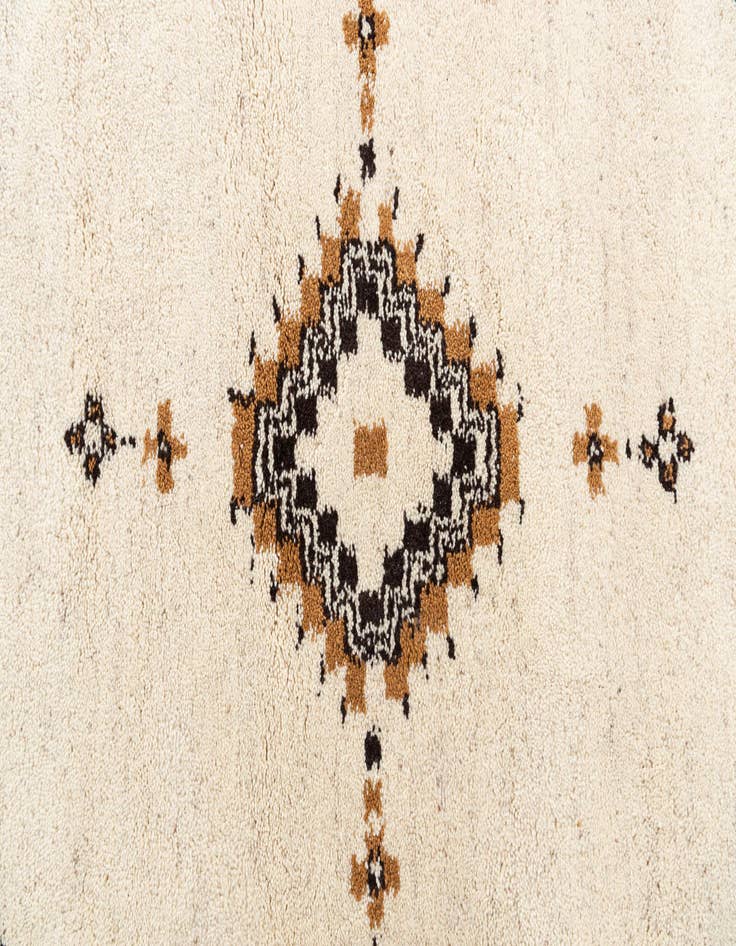 Detail image of 6' 5 x 6' 5  Hand Knotted Moroccan Wool Round Rug
