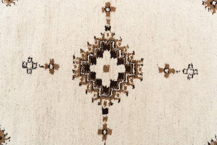 Detail image of 7' 3 x 7' 4 Hand Knotted Moroccan Wool Round Rug