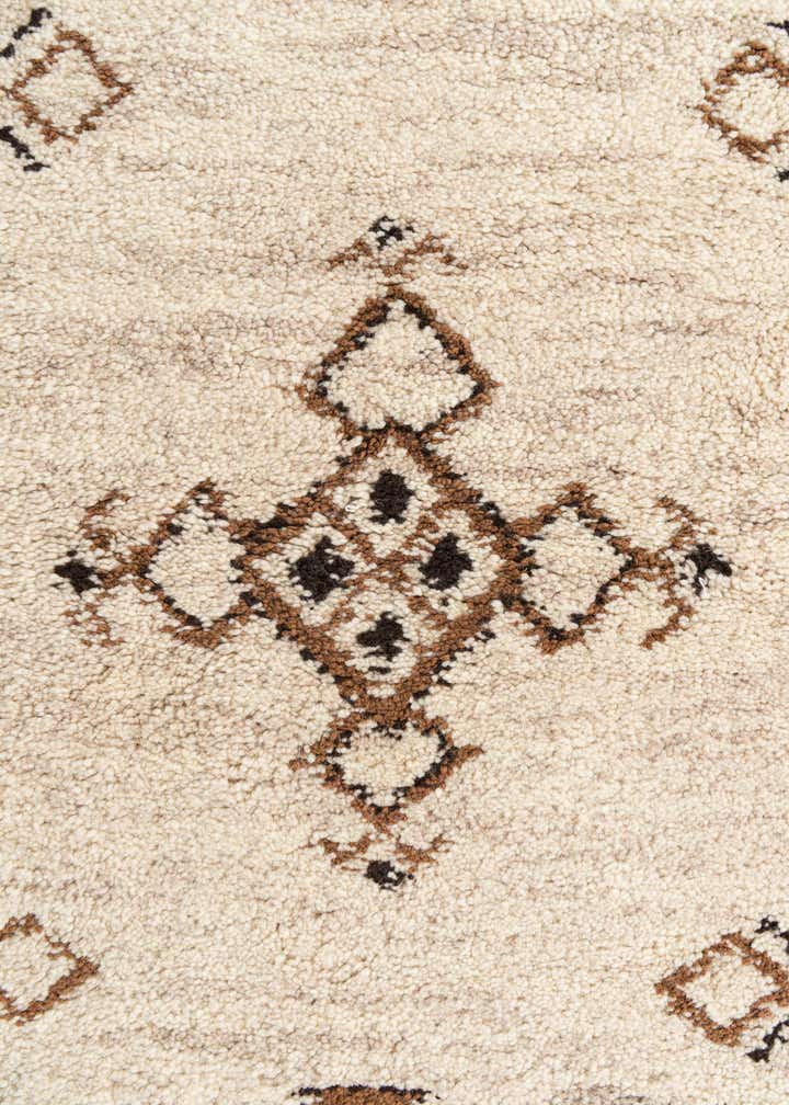 6' 5 x 6' 6 Hand Knotted Moroccan Wool Round Rug