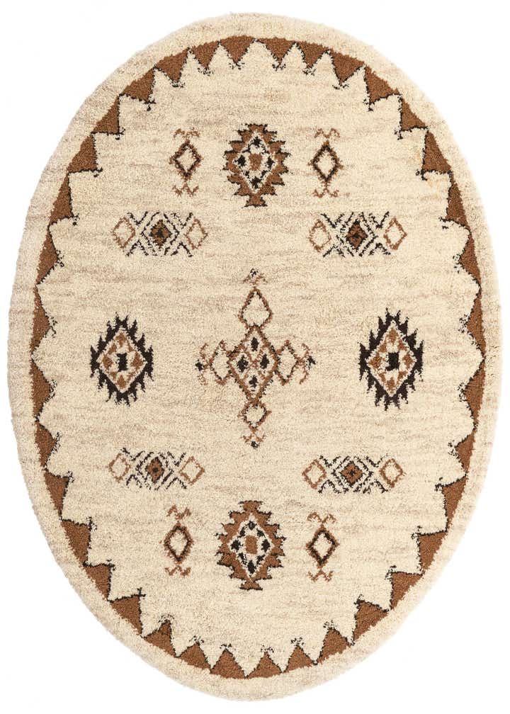 6' 5 x 6' 6 Hand Knotted Moroccan Wool Round Rug