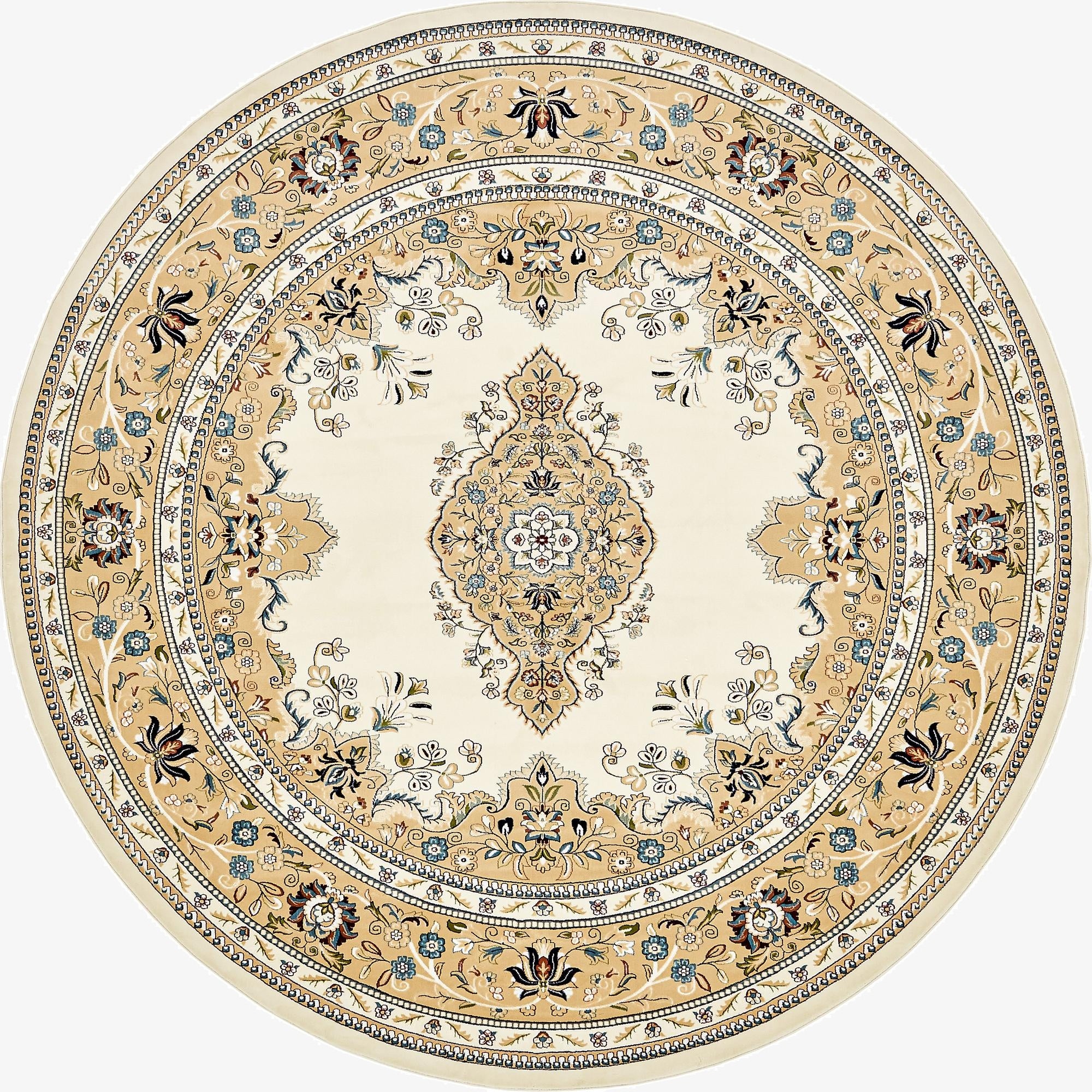 5' 3 x 5' 3 Nain Design Round Rug