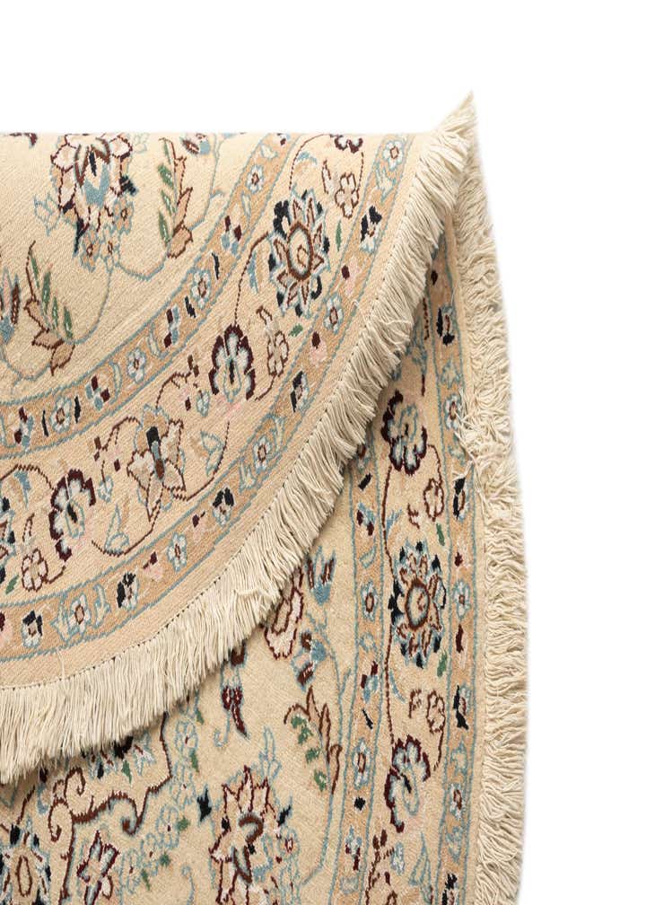 3' 7 x 3' 7 Nain Wool Round Rug