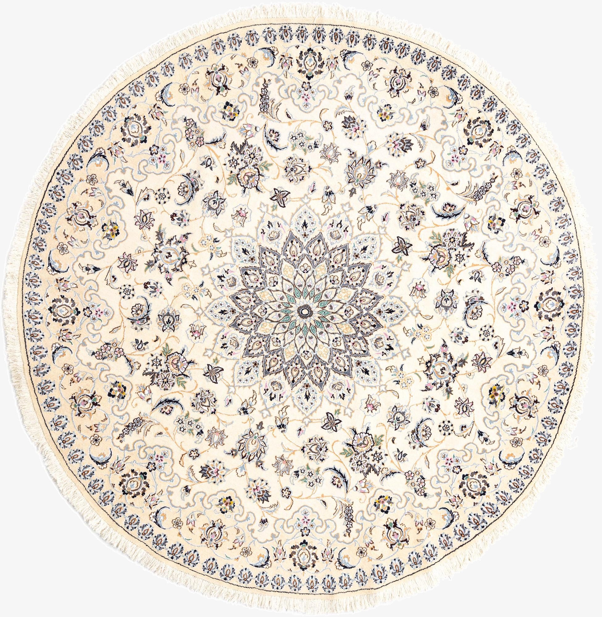 6' 11 x 7' Nain Round Rug