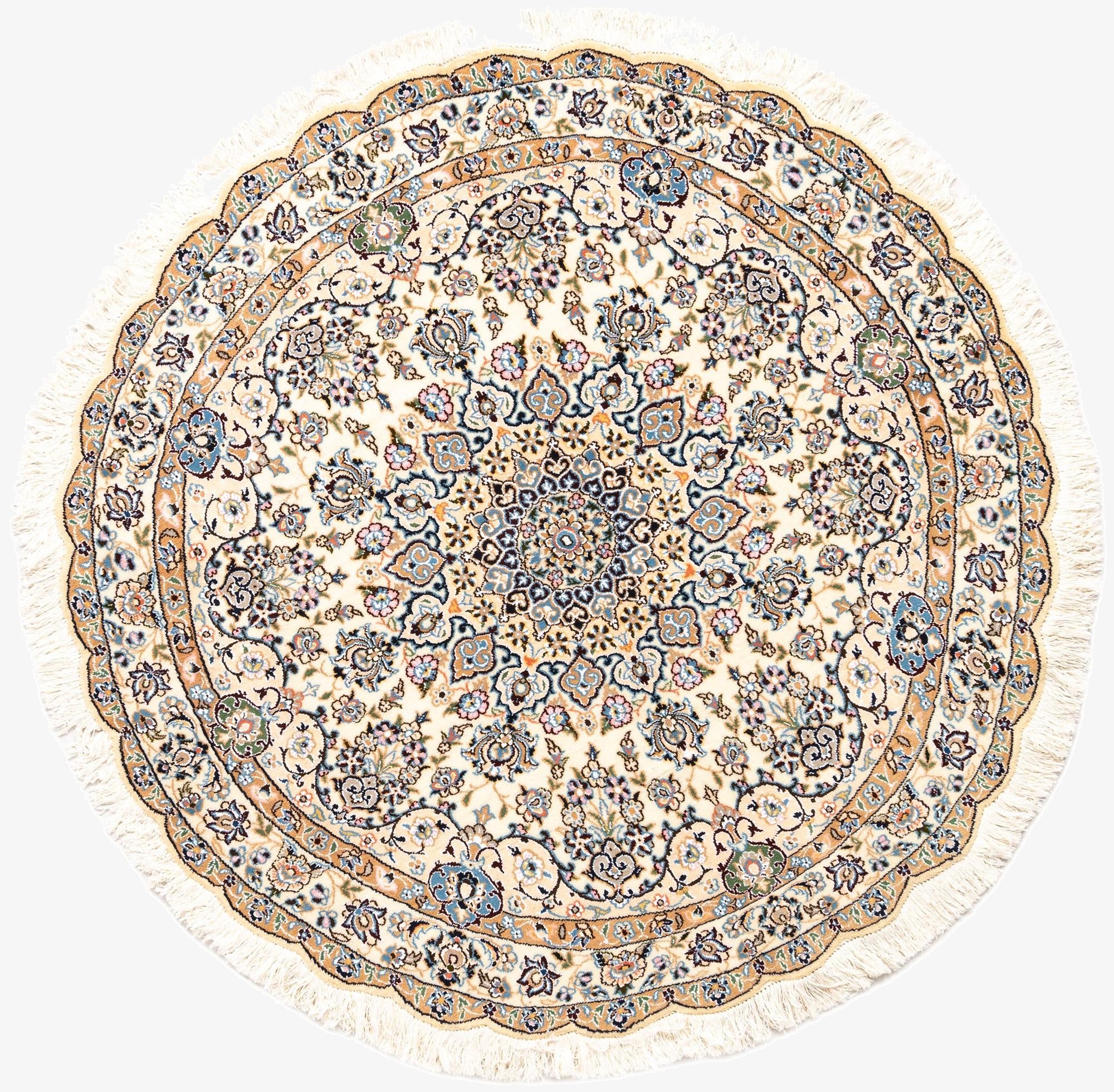 4' 10 x 4' 11 Nain Wool Round Rug
