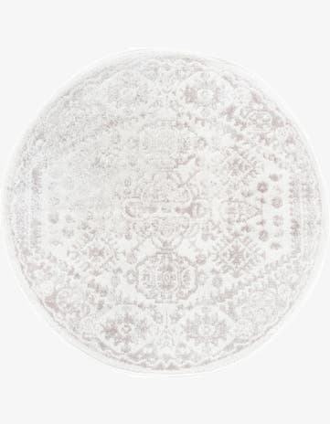 Cream Oxford Round Rug