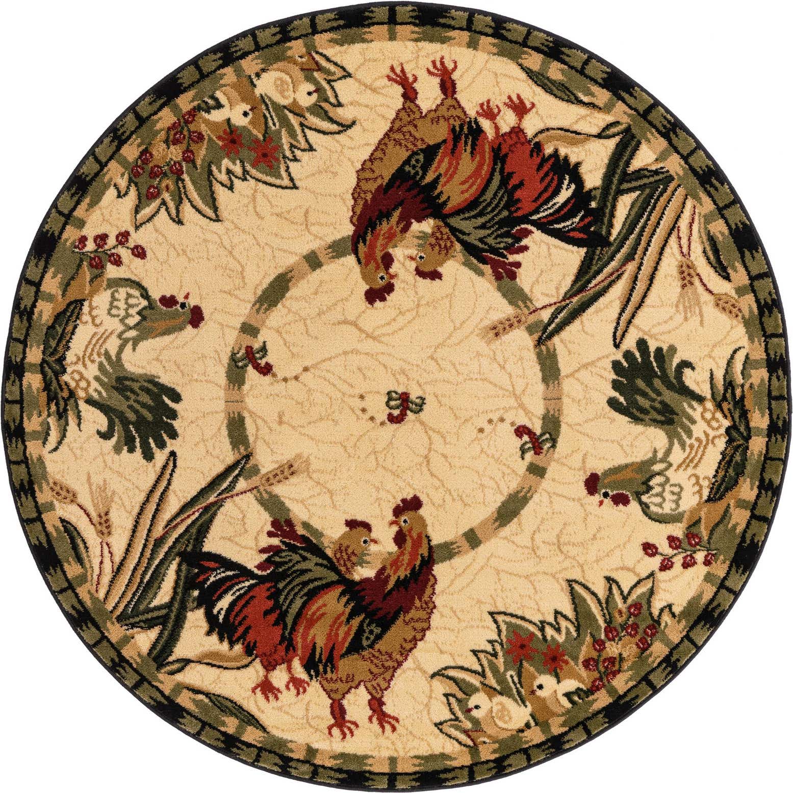 5' 3 x 5' 3 Pastoral Round Rug