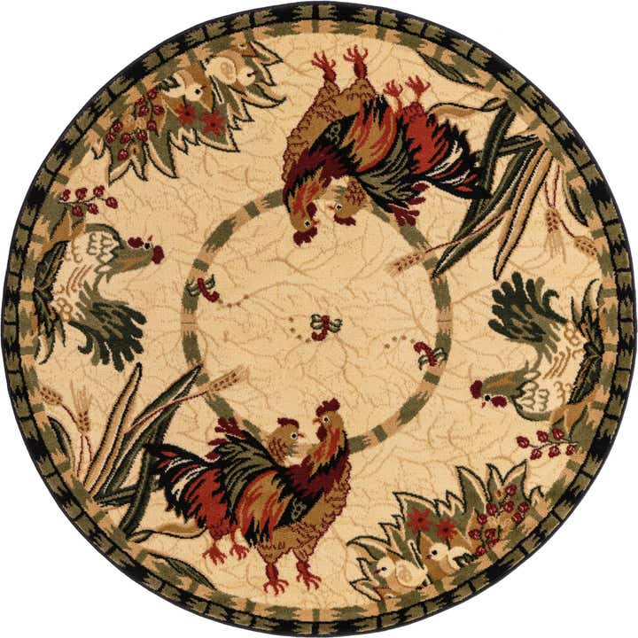 5' 3 x 5' 3 Pastoral Round Rug