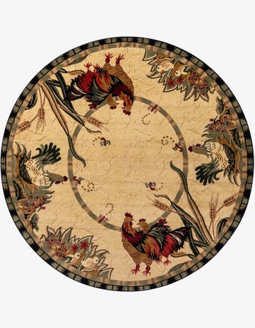 7' 10 x 7' 10 Pastoral Round Rug