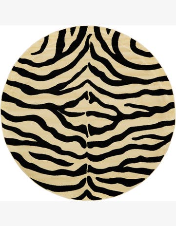 Cream Safari Round Rug