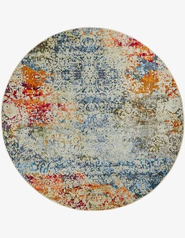 Cream Santiago Round Rug