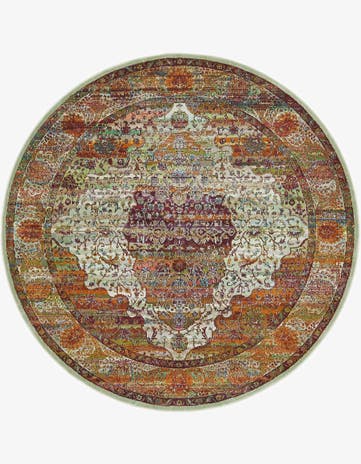 Cream Santiago Round Rug