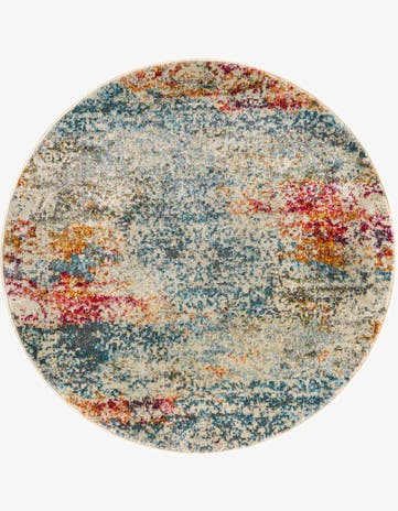 Cream Santiago Round Rug