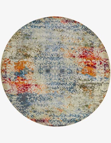 Cream Santiago Round Rug