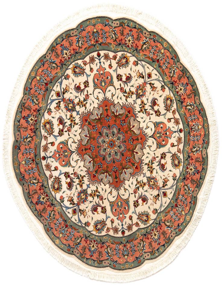Detail image of 4' 11 x 4' 11 Tabriz Round Rug