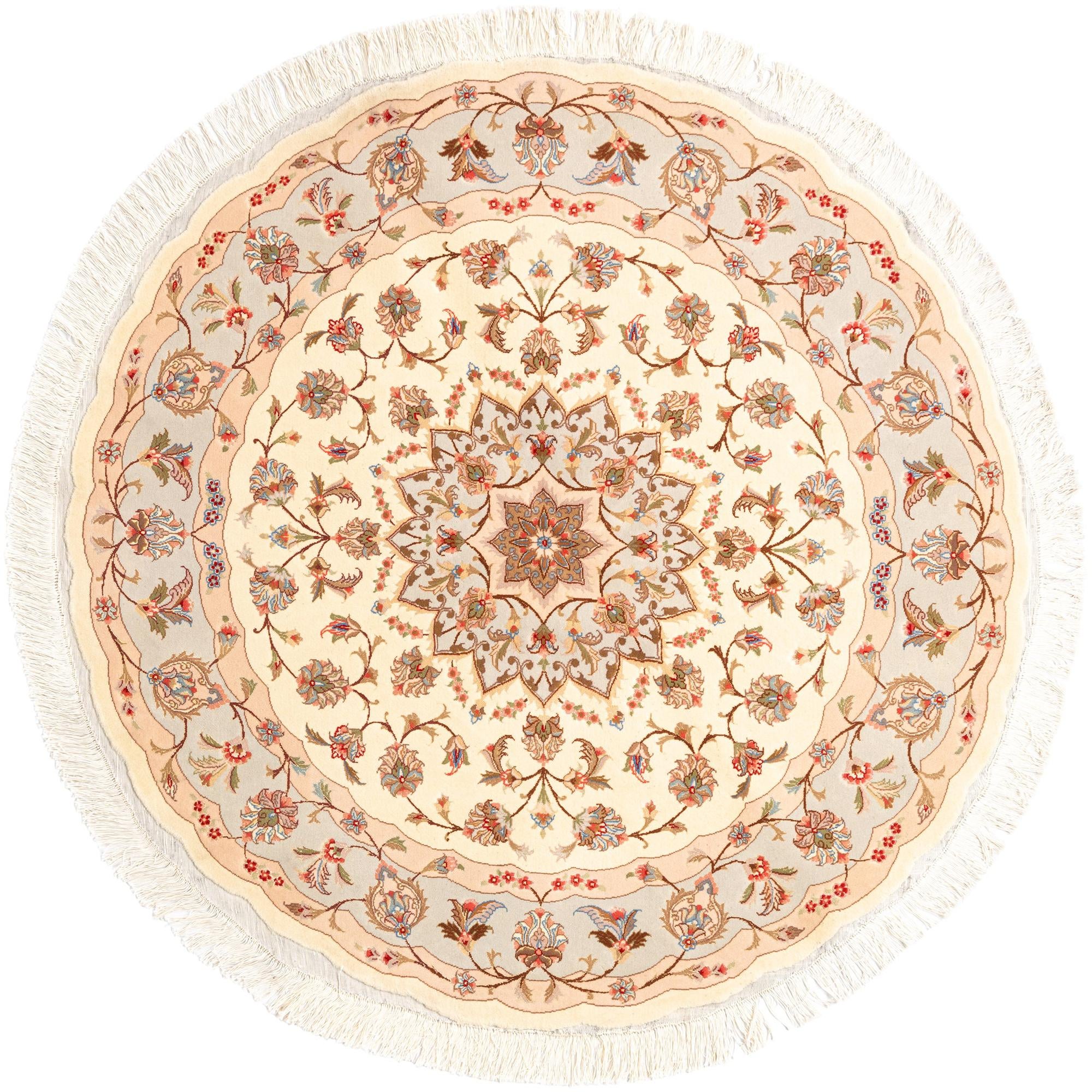 4' 11 x 4' 11 Tabriz Round Rug