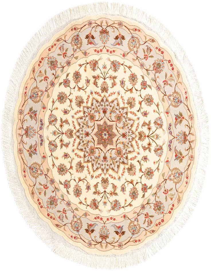 Detail image of 4' 11 x 4' 11 Tabriz Round Rug