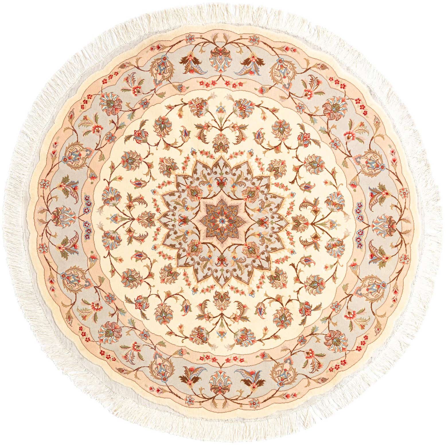 4' 11 x 4' 11 Tabriz Round Rug