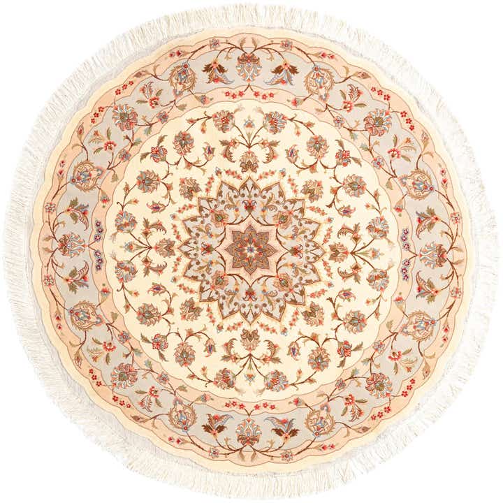 4' 11 x 4' 11 Tabriz Round Rug