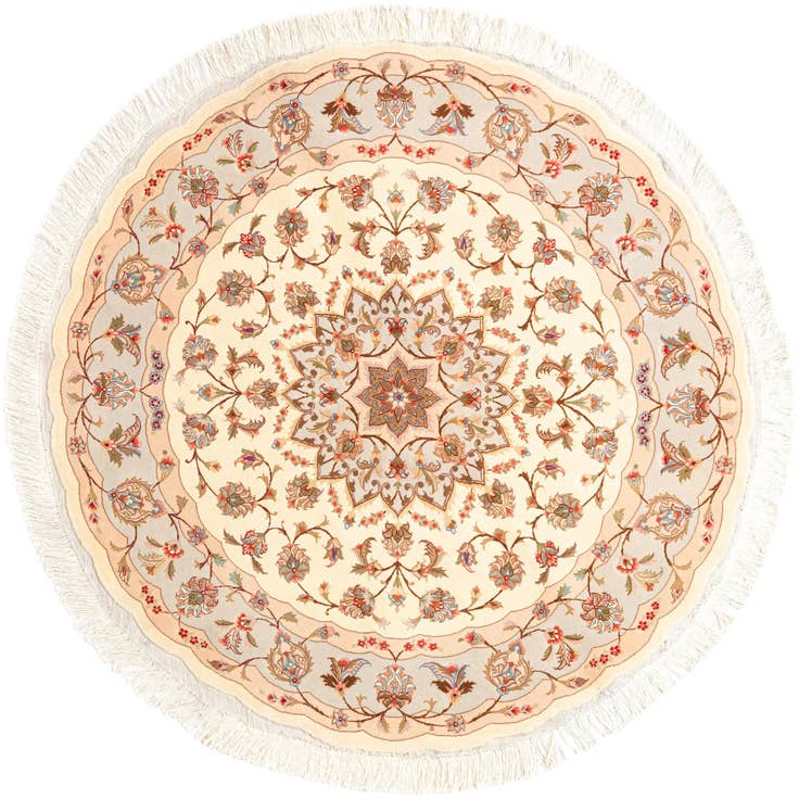 Detail image of 4' 11 x 4' 11 Tabriz Round Rug