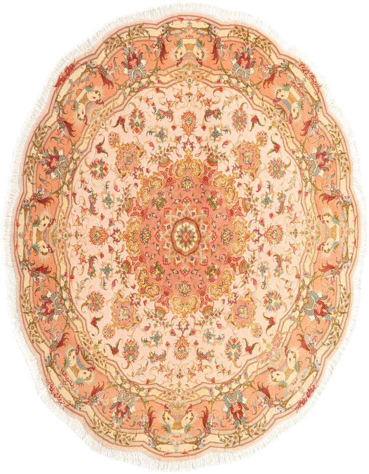 Detail image of 4' 11 x 4' 11 Tabriz Round Rug