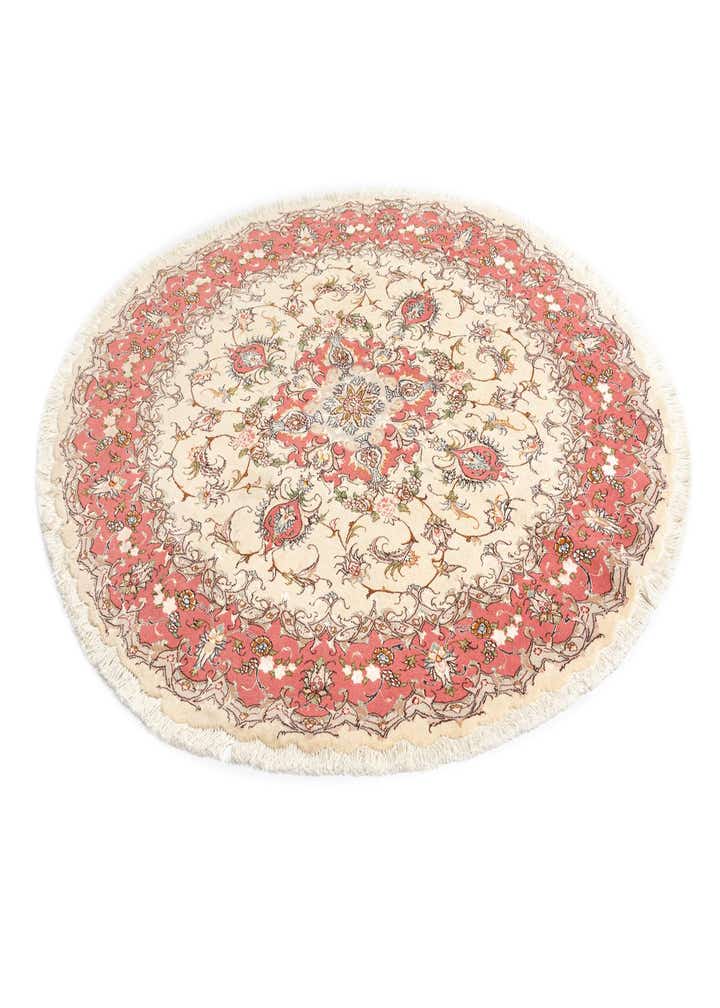 4' 11 x 4' 11 Tabriz Round Rug