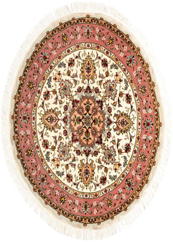 4' 11 x 4' 11 Tabriz Round Rug