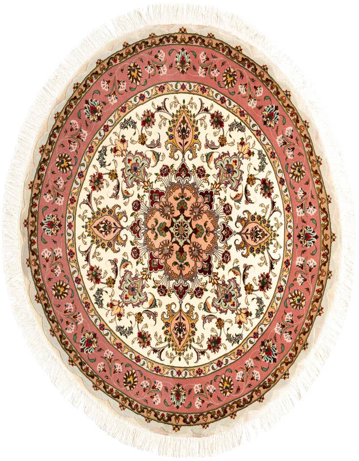 Detail image of 4' 11 x 4' 11 Tabriz Round Rug